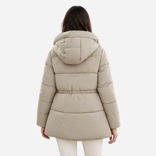 Women's Hooded Quilted Puffer Jacket-Fowsa