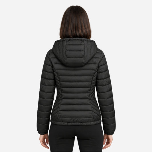 Women’s Full Zip Hooded Puffer Jacket-Fowsa