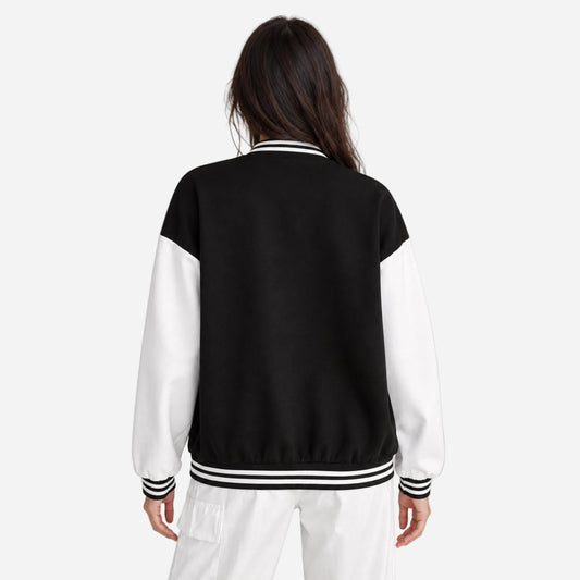 Women's Fleece-Lined Varsity Jacket-Fowsa