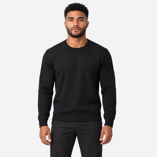 Men’s Plain Crew Neck Knitted Jumper
