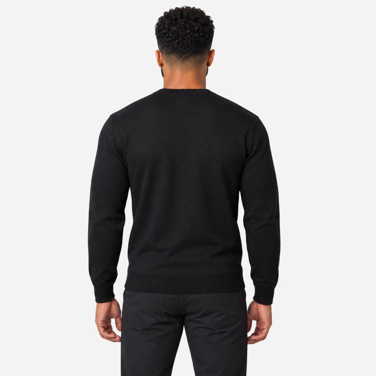 Men’s Plain Crew Neck Knitted Jumper