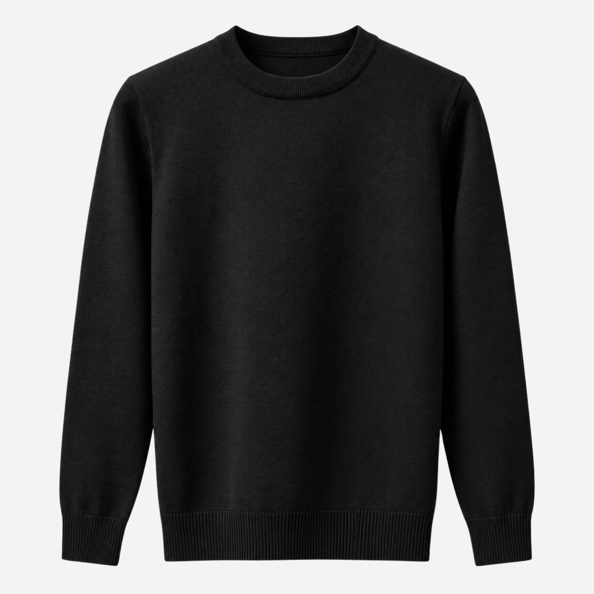 Men’s Plain Crew Neck Knitted Jumper