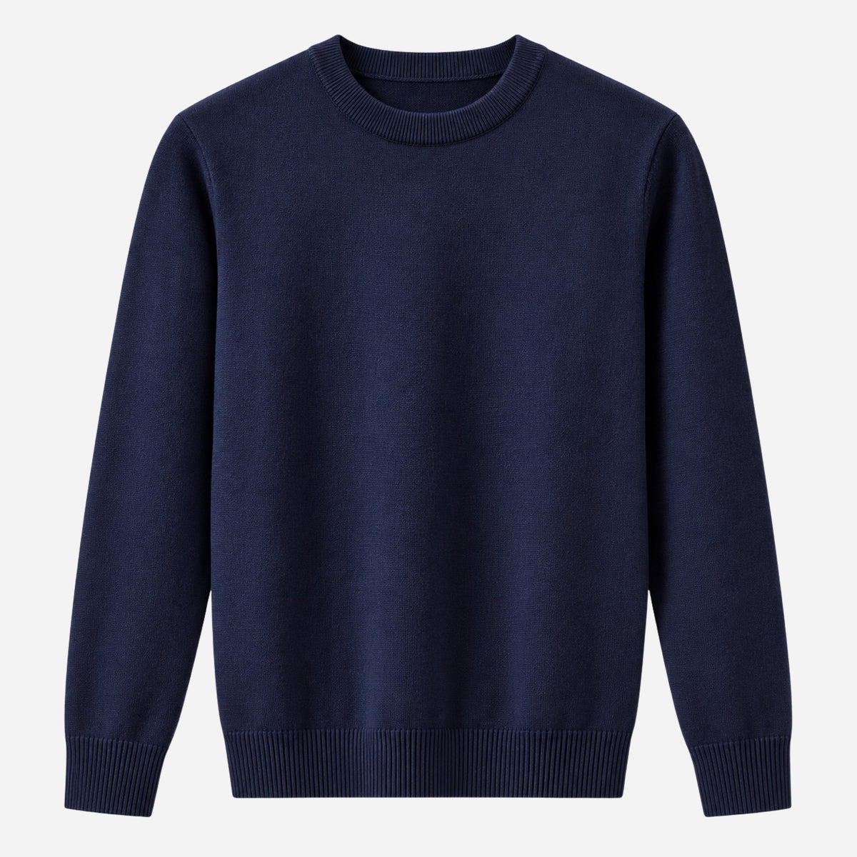Men’s Plain Crew Neck Knitted Jumper