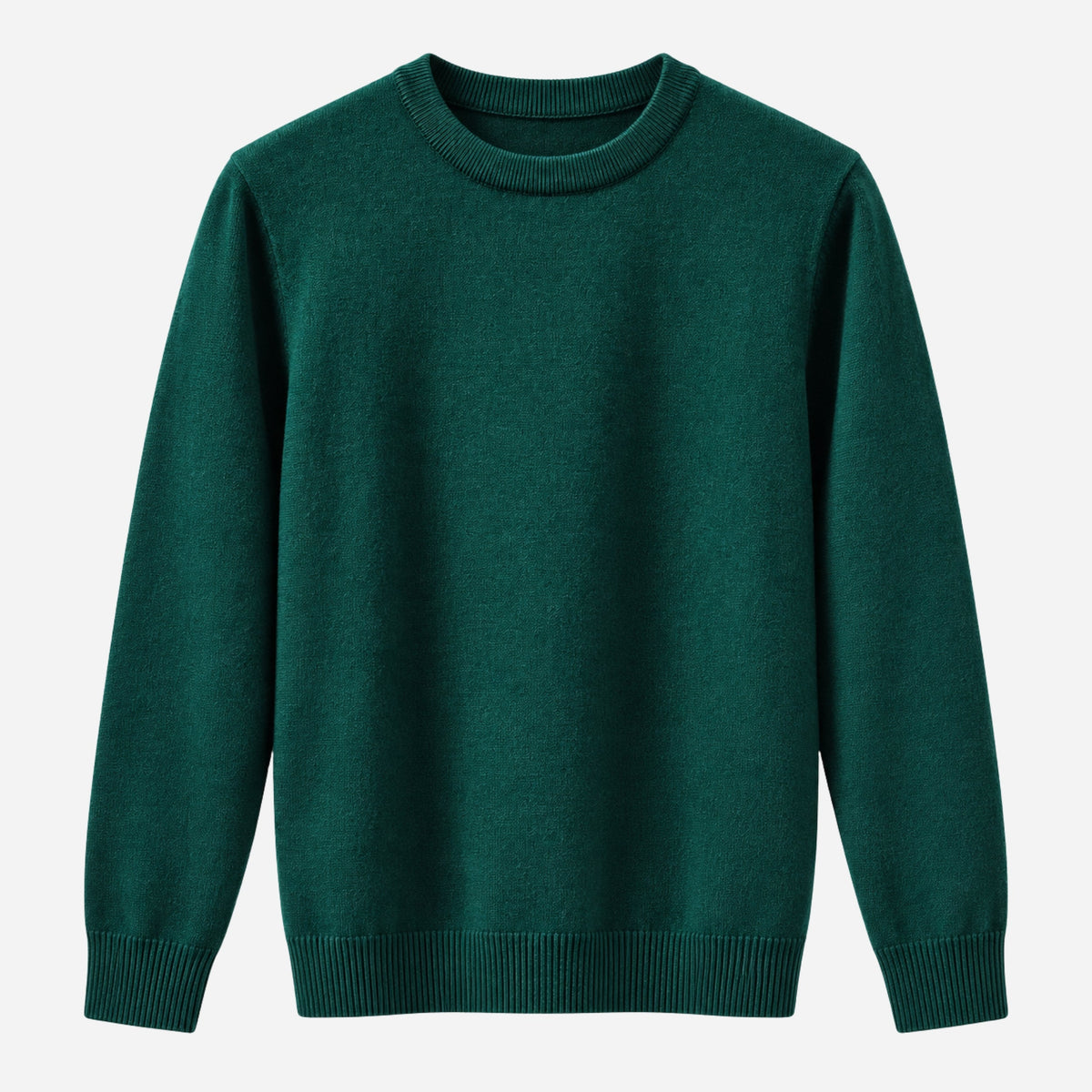 Men’s Plain Crew Neck Knitted Jumper