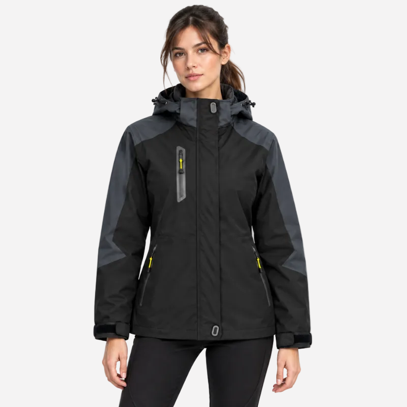 Full Zip Hooded Waterproof Jacket-Fowsa