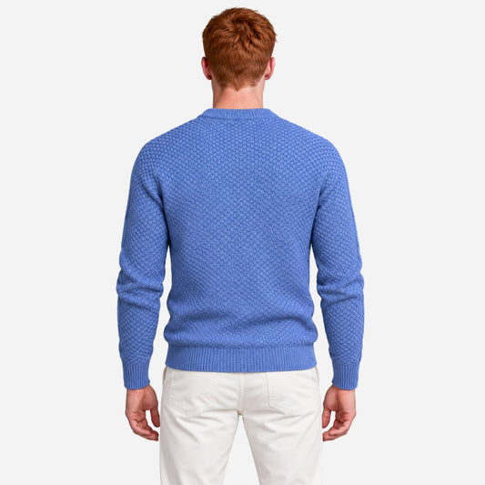 Men’s Cable Knit Mock Neck Jumper-Fowsa