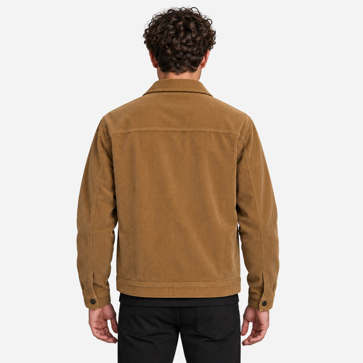 Men’s Corduroy Button-Front Utility Jacket-Fowsa