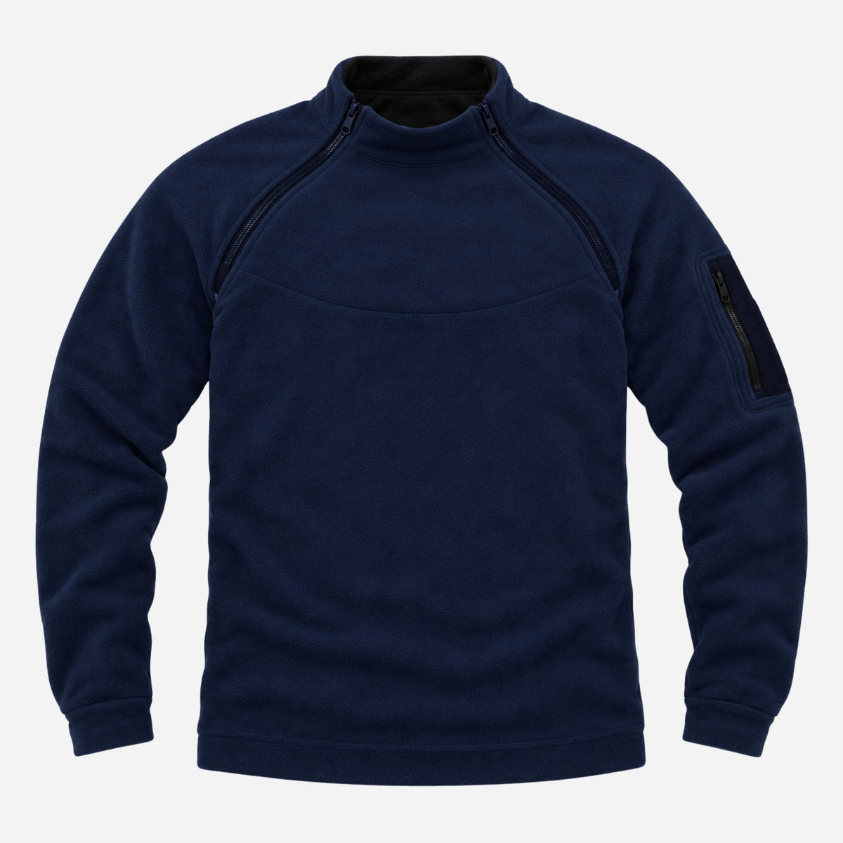 Men’s Dual-Zip Raglan Fleece Jumper-Fowsa