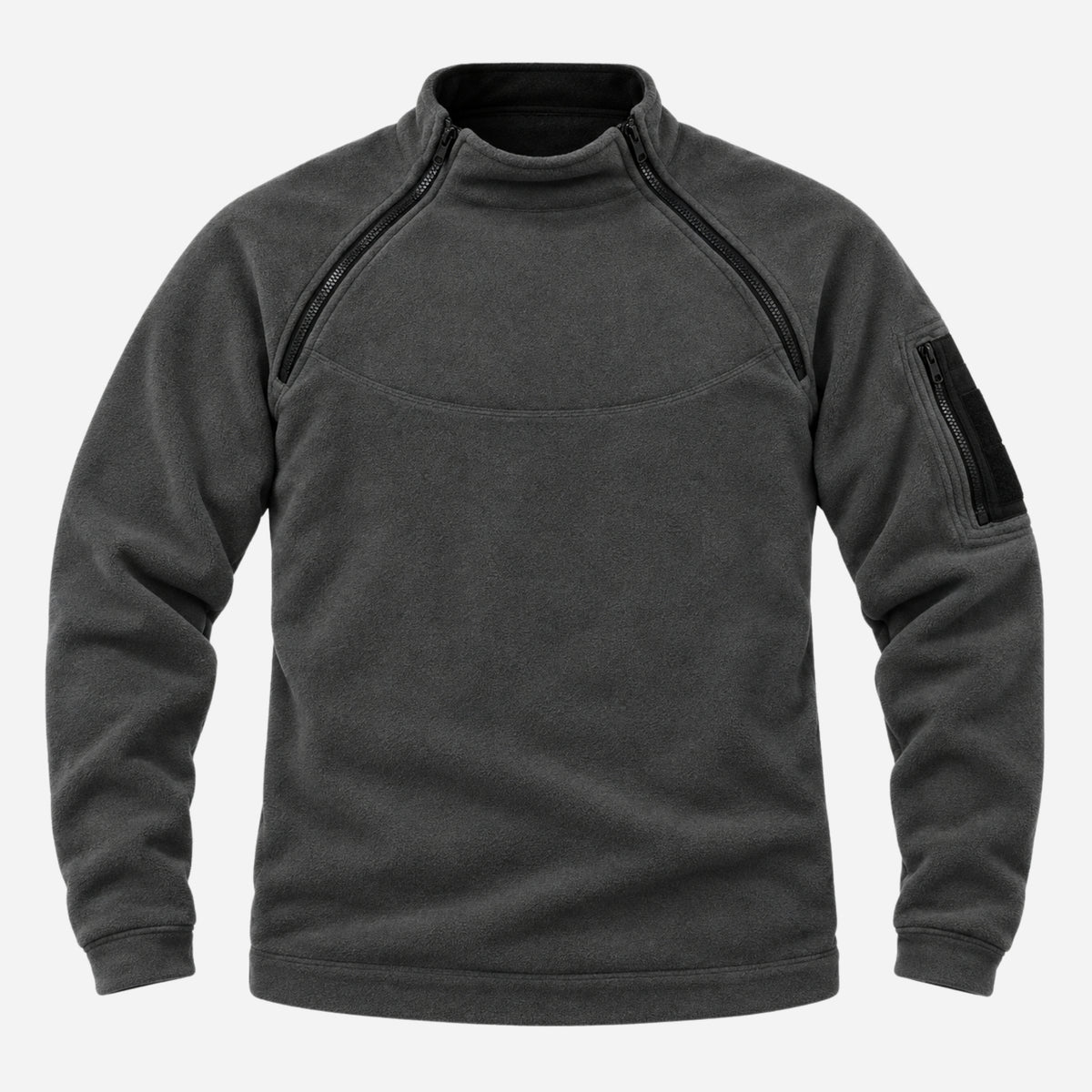 Men’s Dual-Zip Raglan Fleece Jumper-Fowsa
