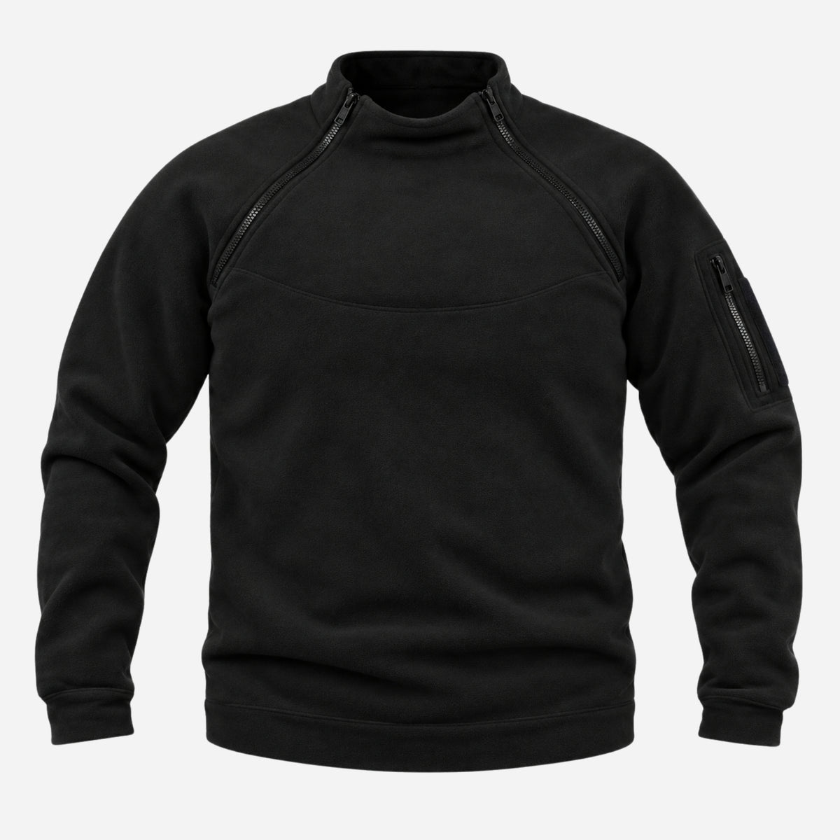 Men’s Dual-Zip Raglan Fleece Jumper-Fowsa