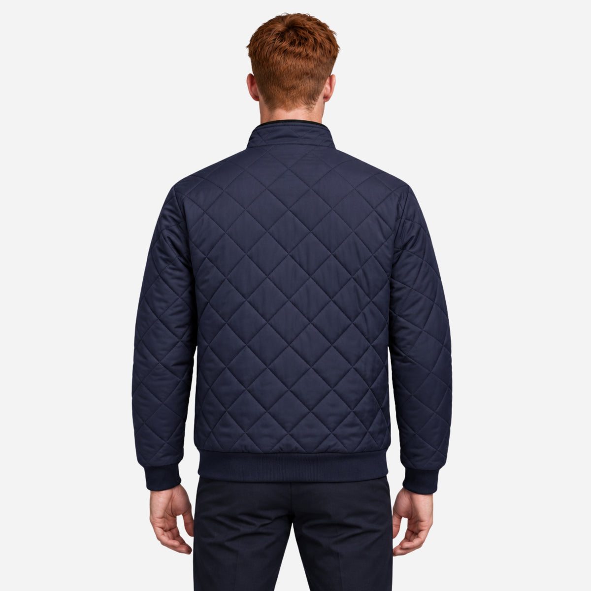 Men’s Fleece-Lined Quilted Zip Jacket-Fowsa