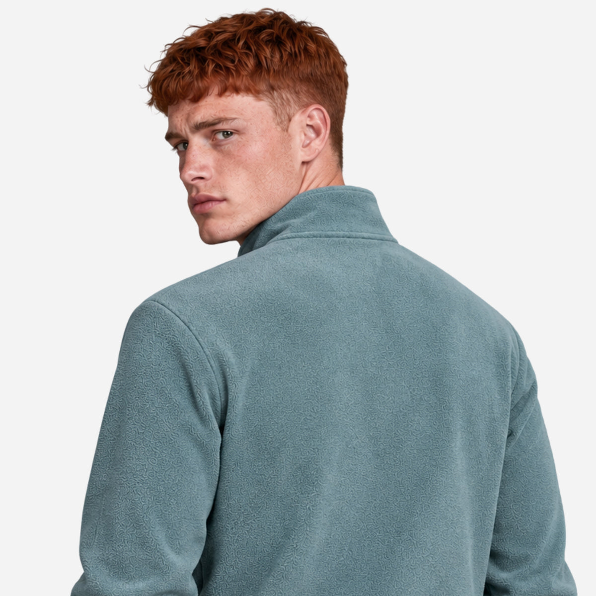 Men’s Fleece Quarter-Zip Pullover Jumper-Fowsa