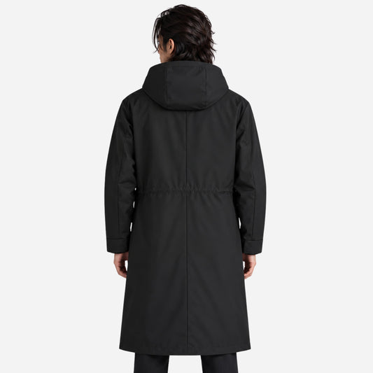 Men's Hooded Drawstring Long Casual Coat-Fowsa