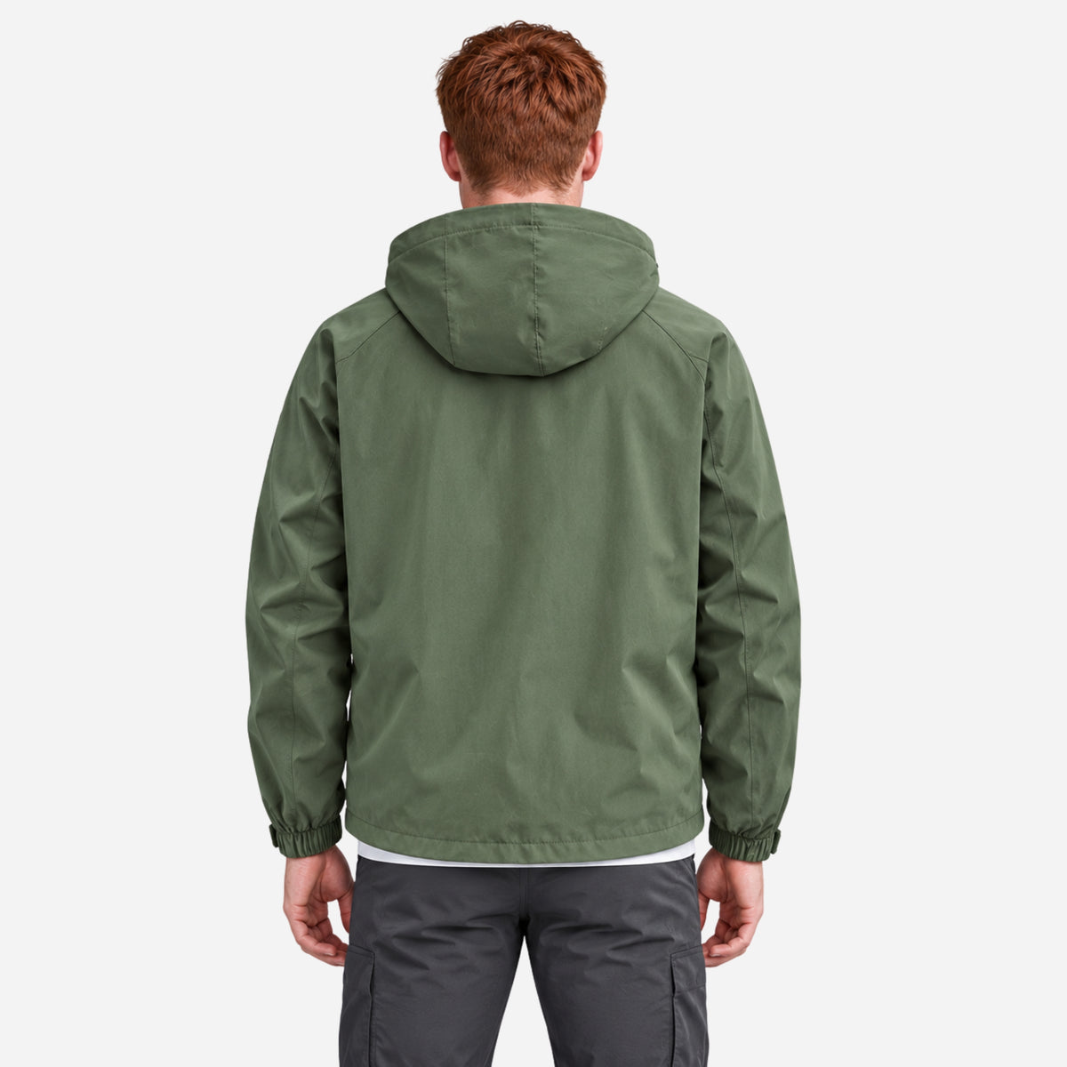 Men’s Hooded Multi-Pocket Full-Zip Outdoor Jacket-Fowsa