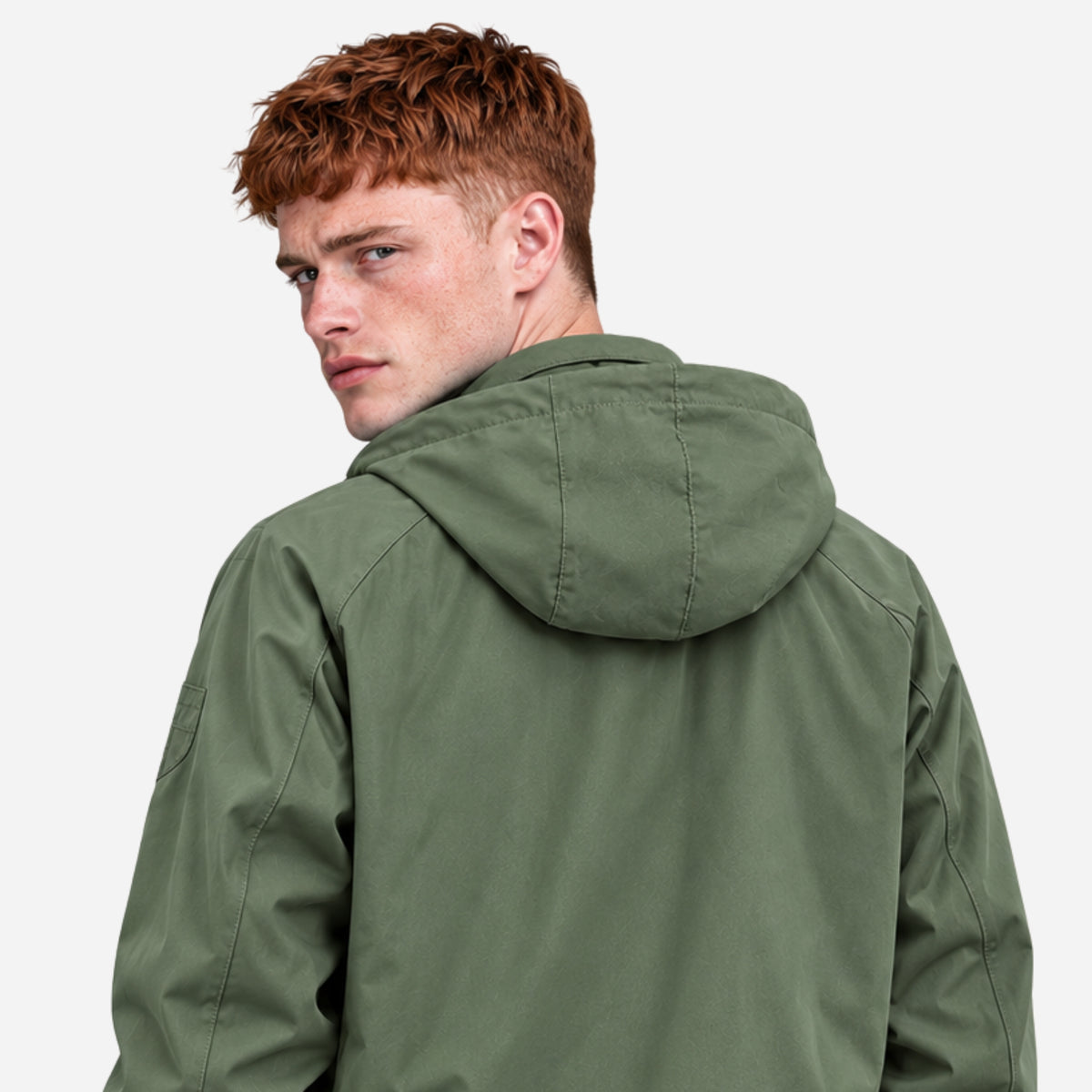 Men’s Hooded Multi-Pocket Full-Zip Outdoor Jacket-Fowsa