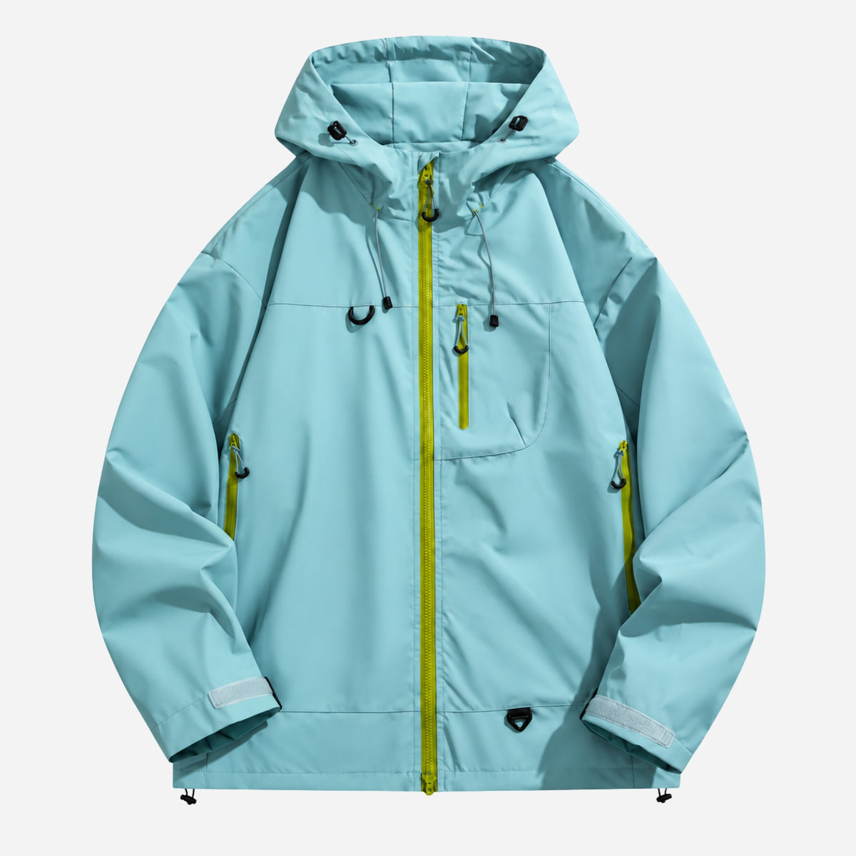 Men’s Hooded Multi-Pocket Waterproof Windbreaker Jacket-Fowsa