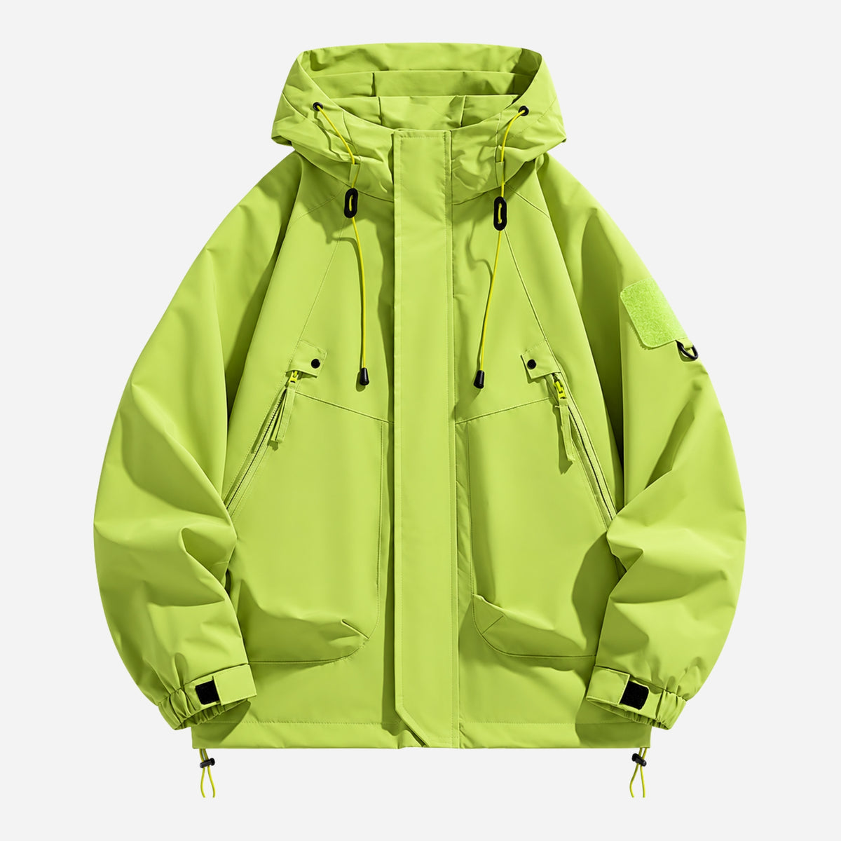 Men’s Hooded Multi-Pocket Windbreaker Jacket-Fowsa