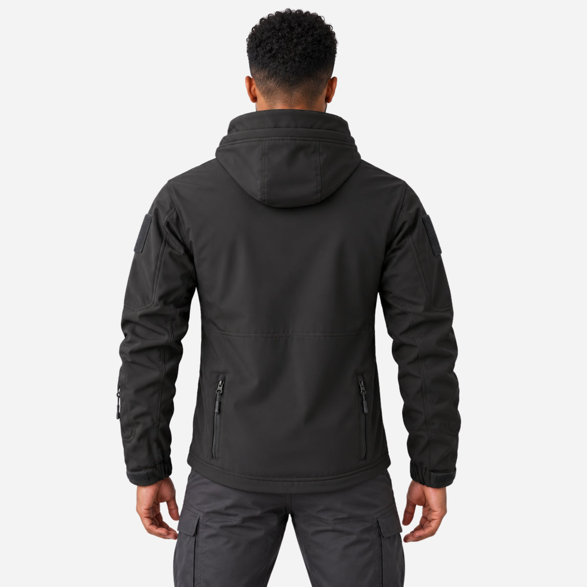 Men’s Hooded Multi-Zip Utility Outdoor Jacket-Fowsa