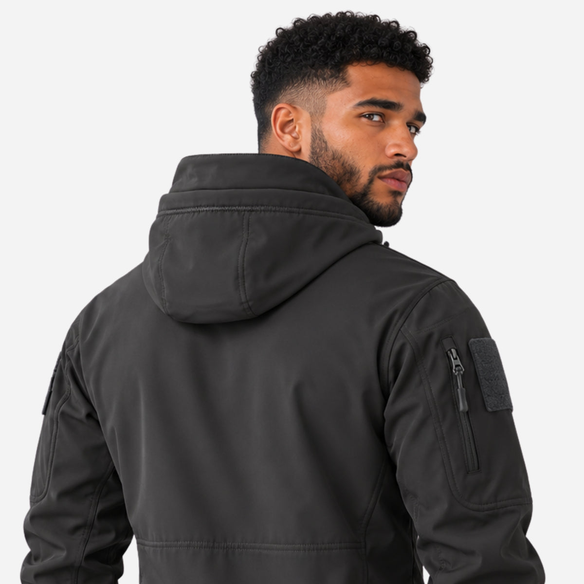 Men’s Hooded Multi-Zip Utility Outdoor Jacket-Fowsa