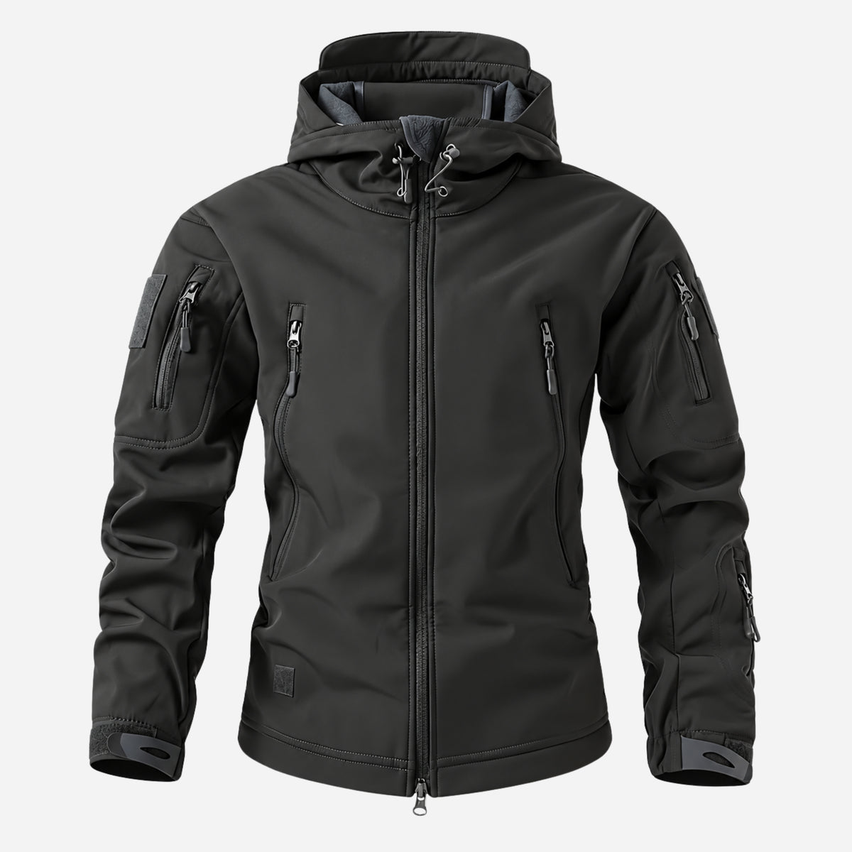 Men’s Hooded Multi-Zip Utility Outdoor Jacket-Fowsa