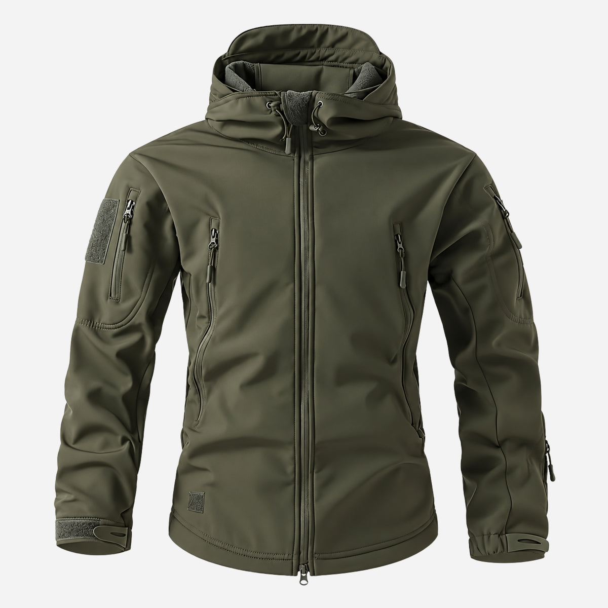 Men’s Hooded Multi-Zip Utility Outdoor Jacket-Fowsa