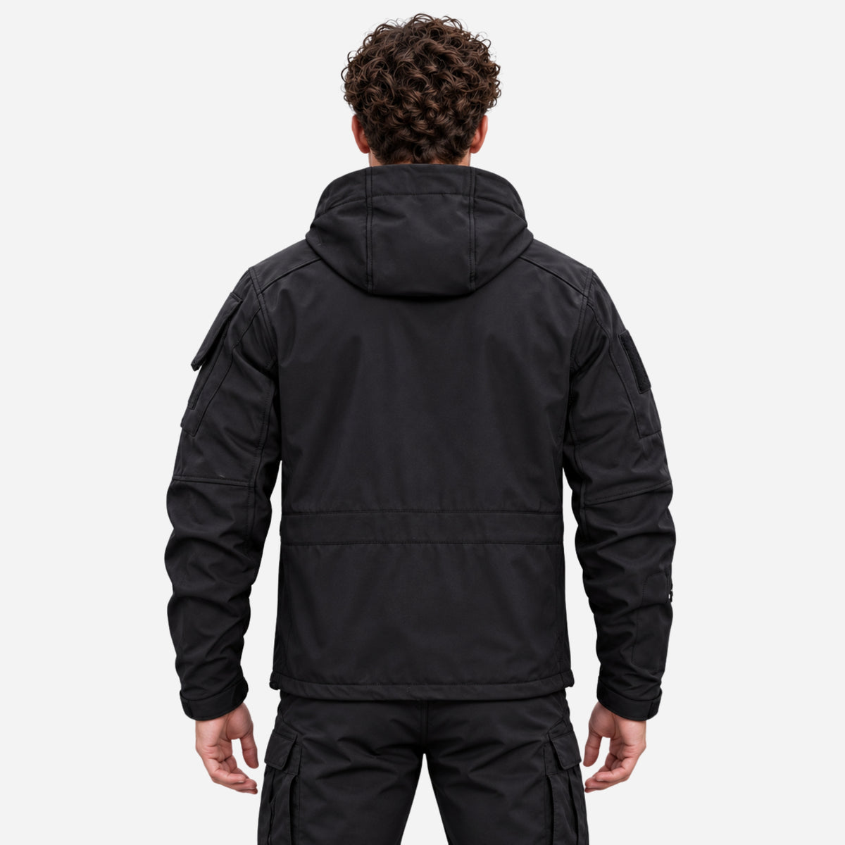 Men’s Hooded Sleeve-Pocket Utility Jacket-Fowsa