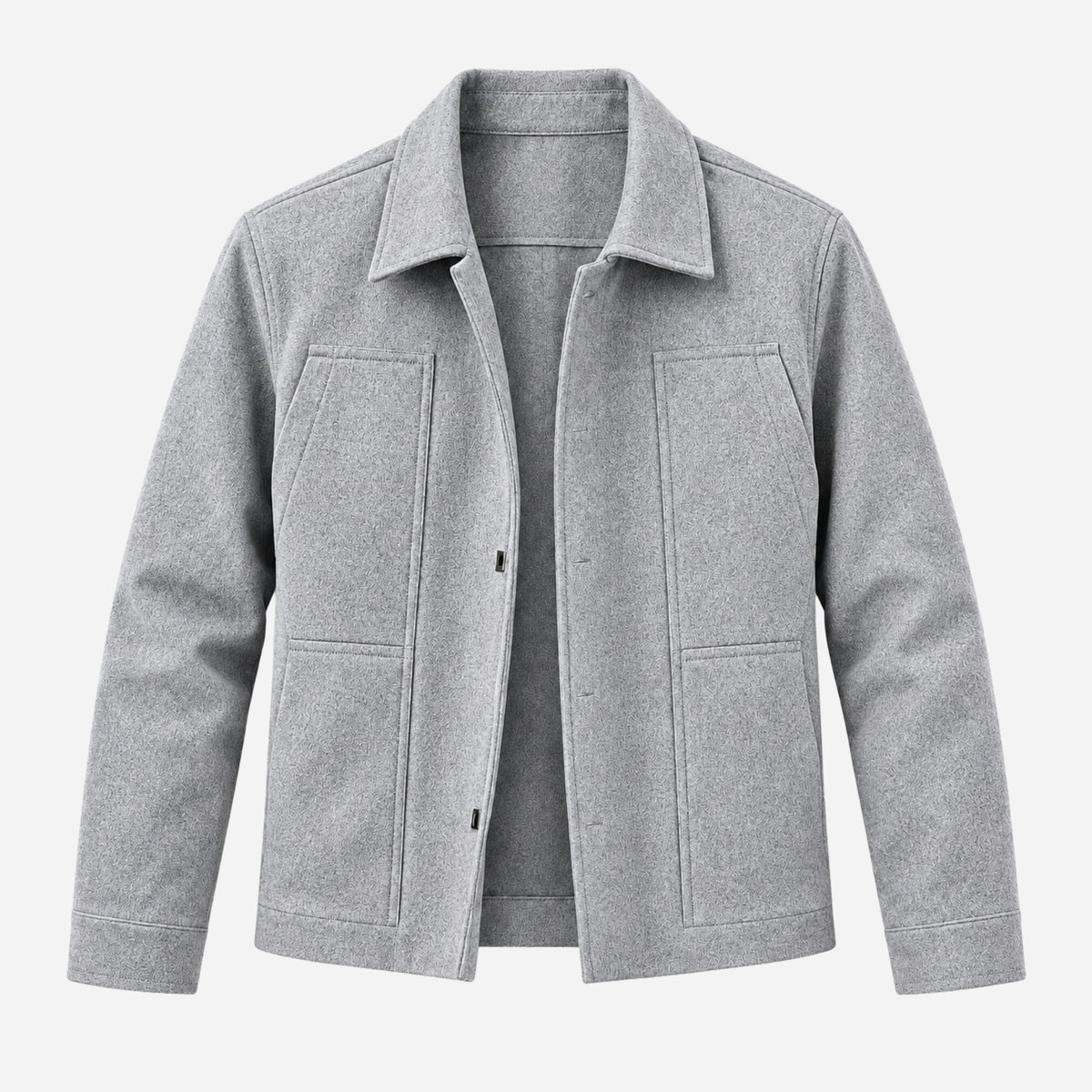 Men’s Panelled Multi-Pocket Collared Jacket-Fowsa