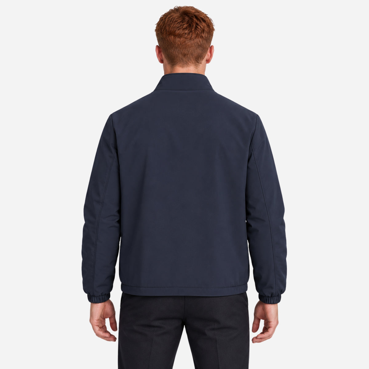 Men’s Plush-Lined Stand-Collar Full-Zip Jacket-Fowsa