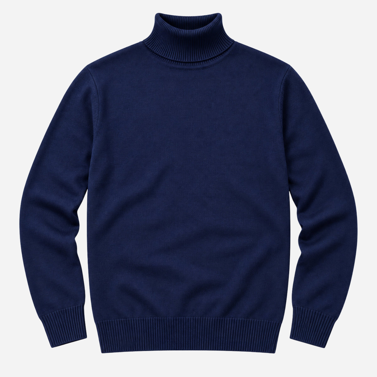 Men’s Roll-Neck Fine-Knit Jumper-Fowsa