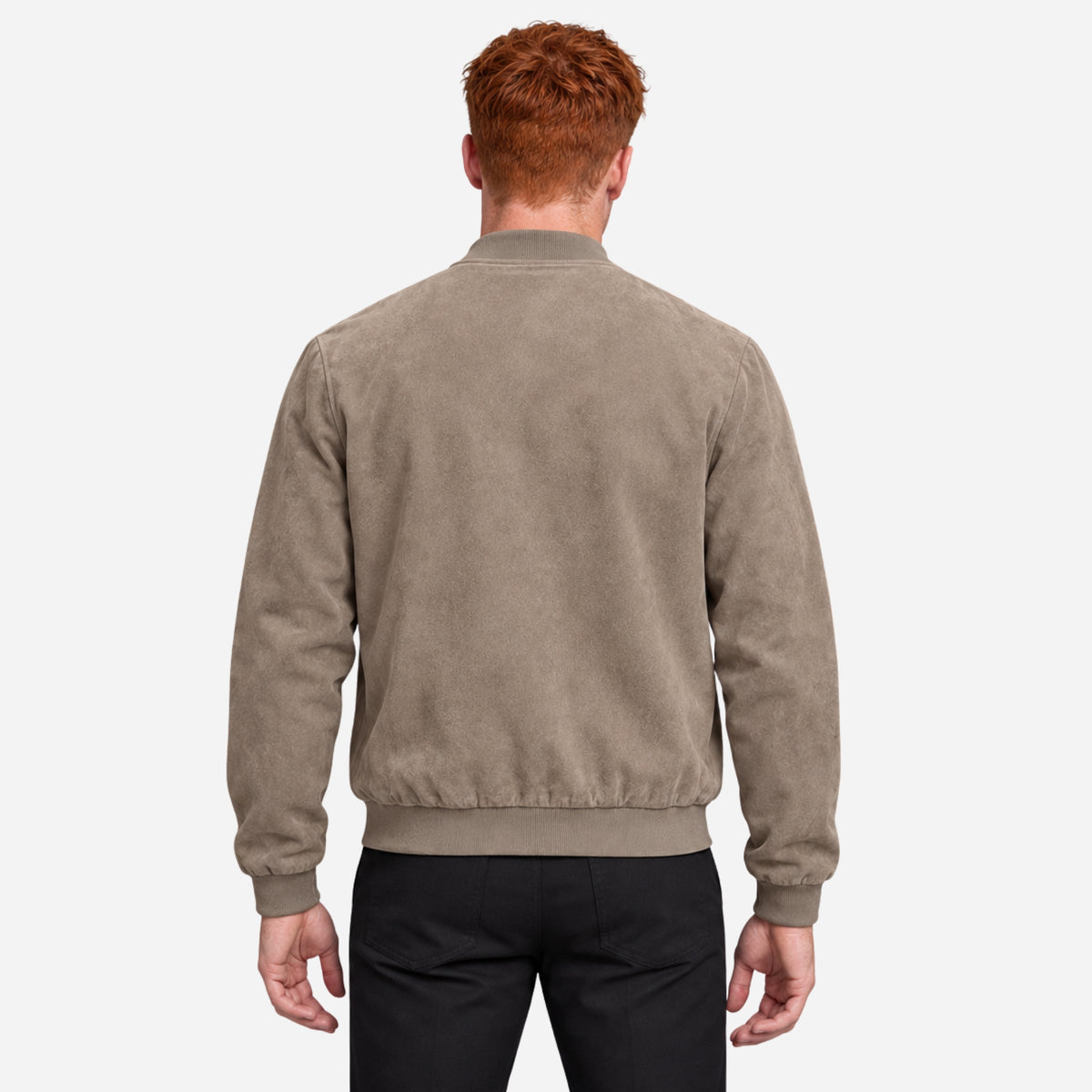 Men’s Stand Collar Zip-Up Bomber Jacket-Fowsa