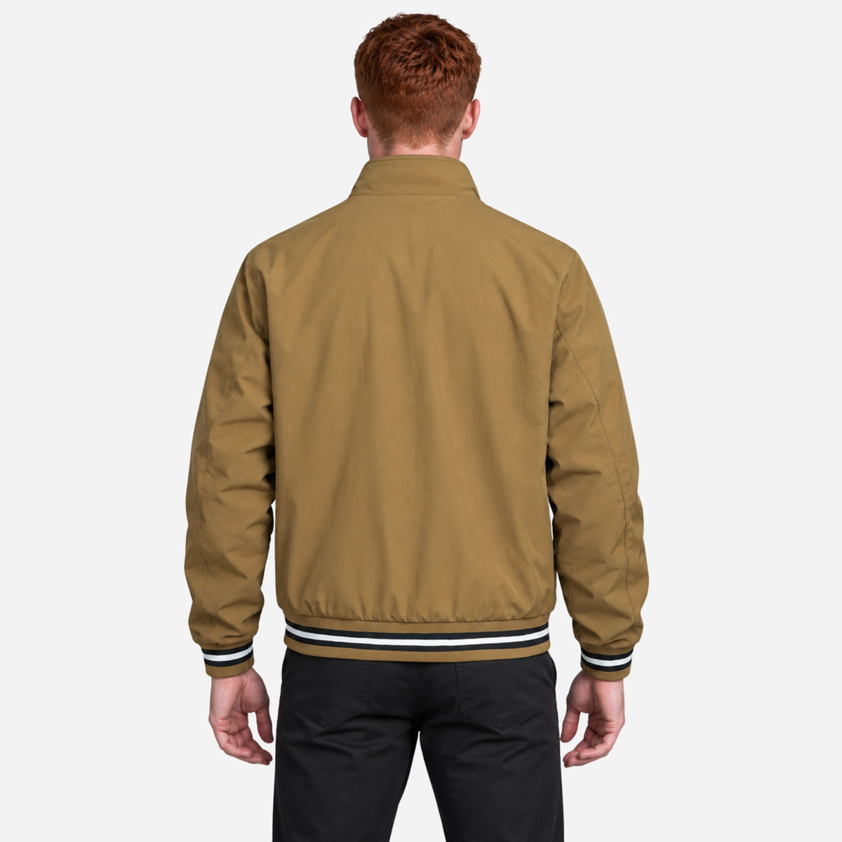 Men’s Striped-Trim Zip-Front Jacket-Fowsa