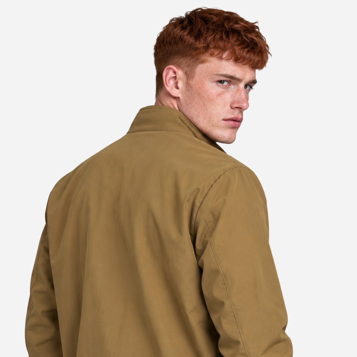 Men’s Striped-Trim Zip-Front Jacket-Fowsa