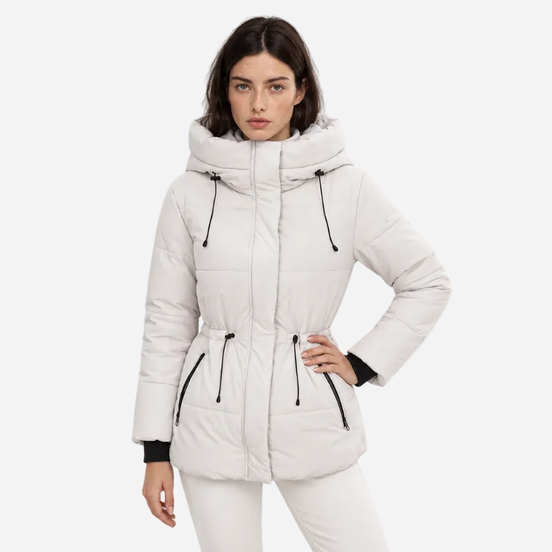 Women's Hooded Quilted Puffer Jacket-Fowsa