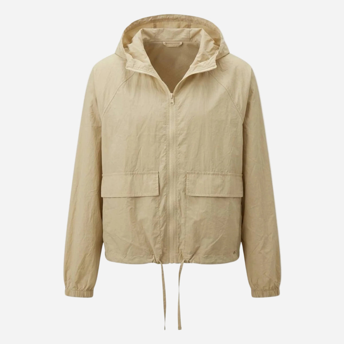 Women's Hooded Zip Front Windbreaker Jacket-Fowsa