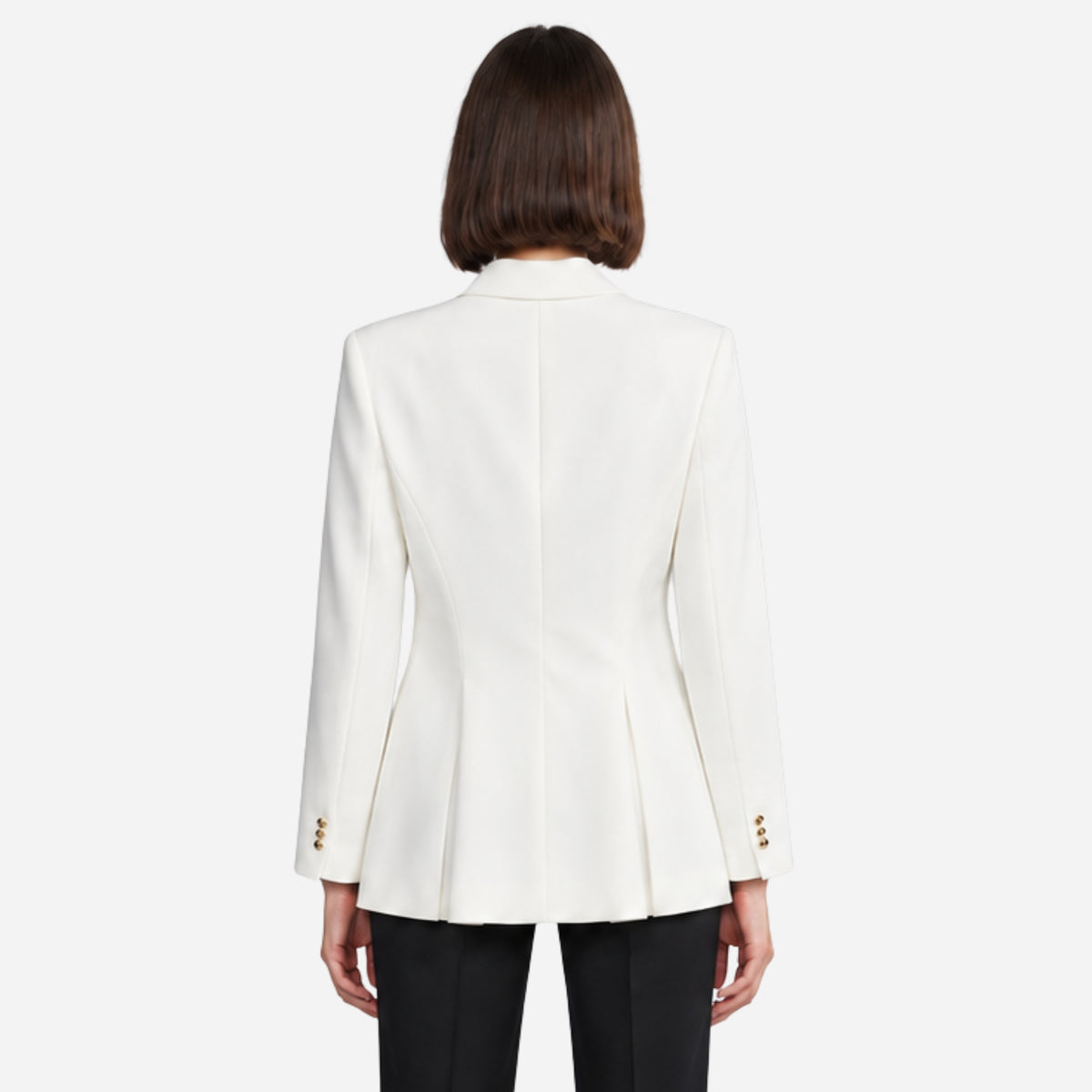 Women’s Asymmetric Buckle-Waist Wrap Blazer-Fowsa
