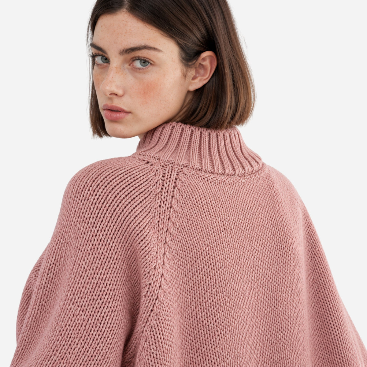Women's Cable-Knit Flared-Hem Jumper-Fowsa