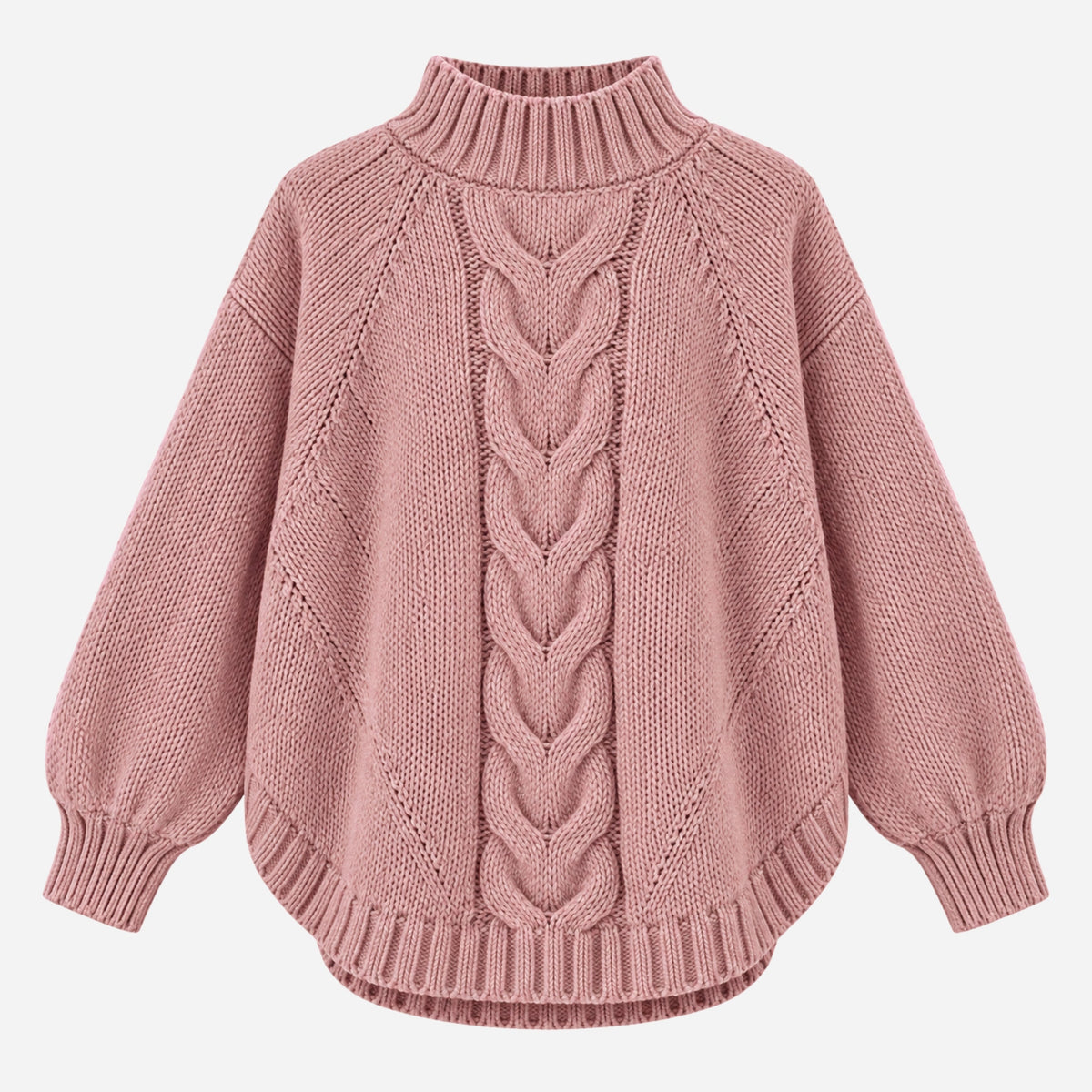 Women's Cable-Knit Flared-Hem Jumper-Fowsa