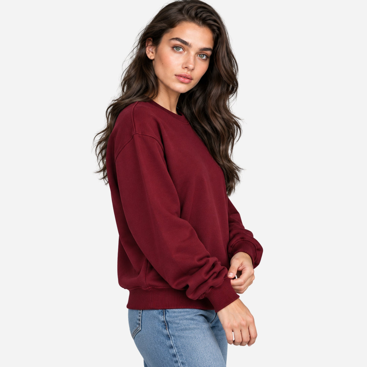 Women's Casual Minimalist Crew-Neck Jumper-Fowsa