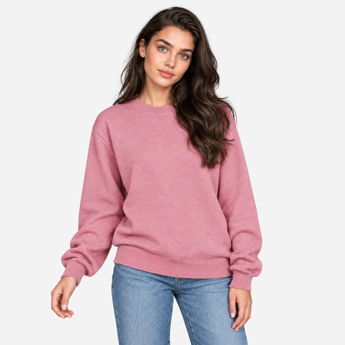 Women's Casual Minimalist Crew-Neck Jumper-Fowsa