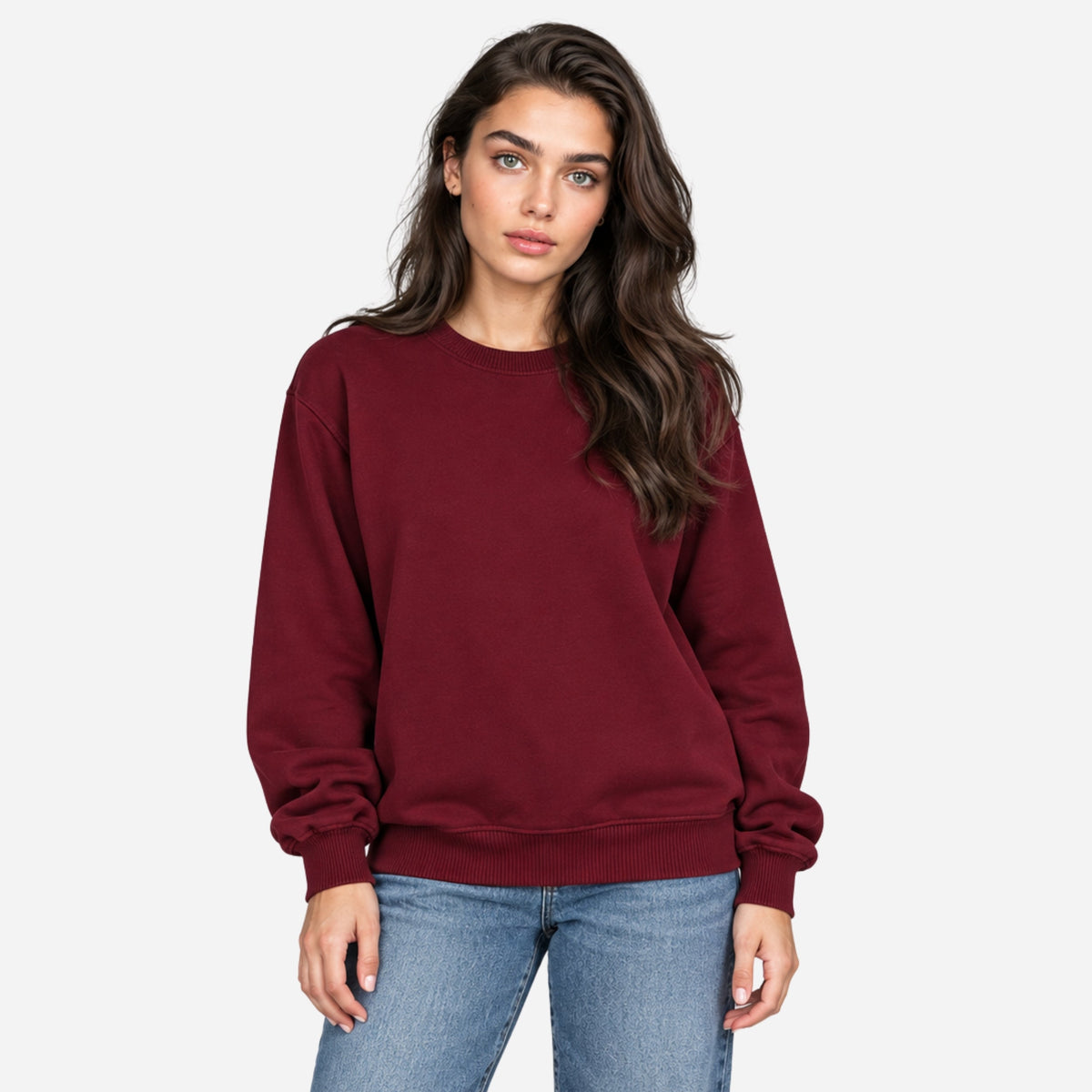 Women's Casual Minimalist Crew-Neck Jumper-Fowsa