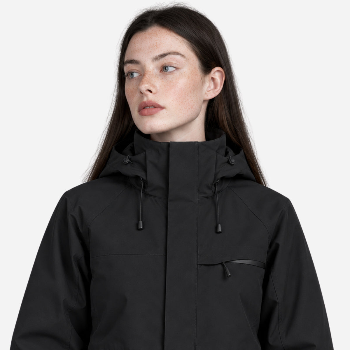Women’s Detachable-Hood Waterproof Windbreaker Jacket-Fowsa