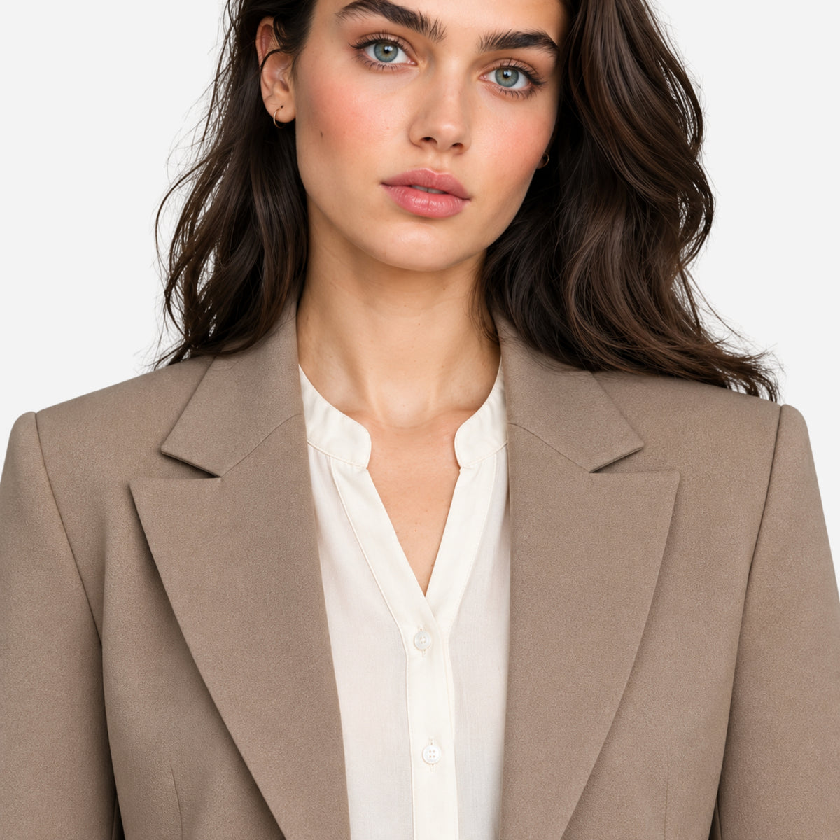 Women’s Double-Breasted Flap-Pocket Longline Blazer-Fowsa
