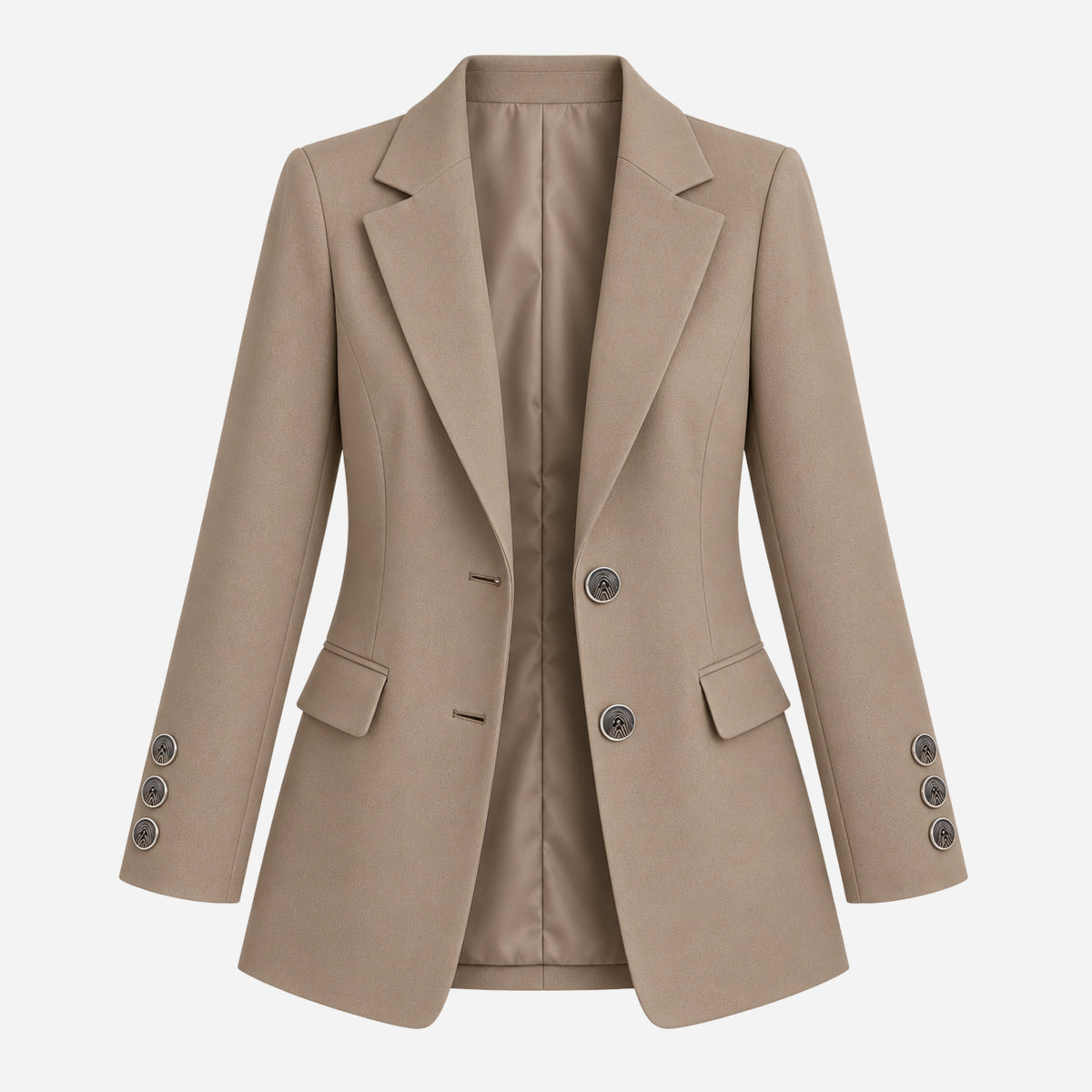 Women’s Double-Breasted Flap-Pocket Longline Blazer-Fowsa