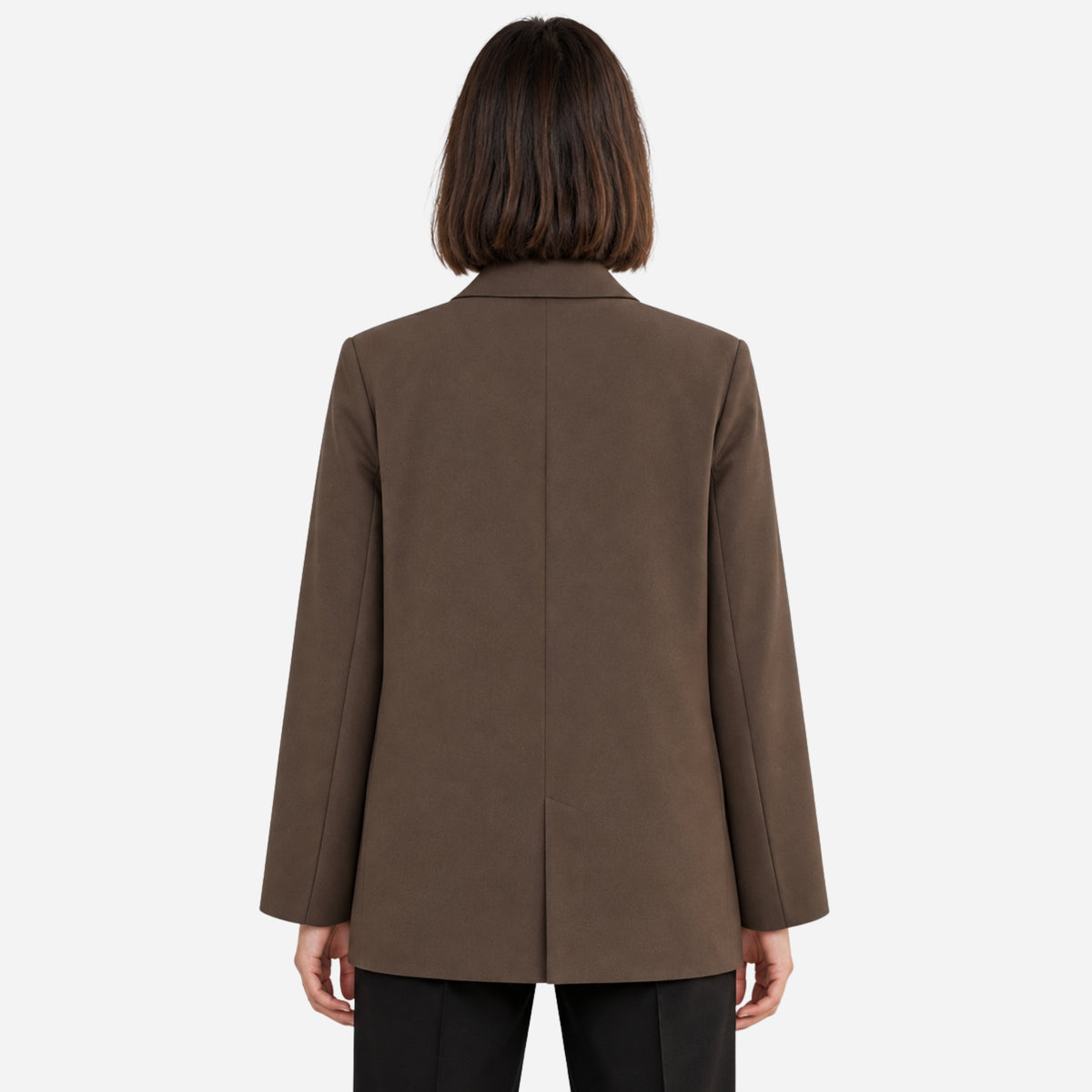 Women’s Double-Breasted Notch-Lapel Tailored Blazer-Fowsa