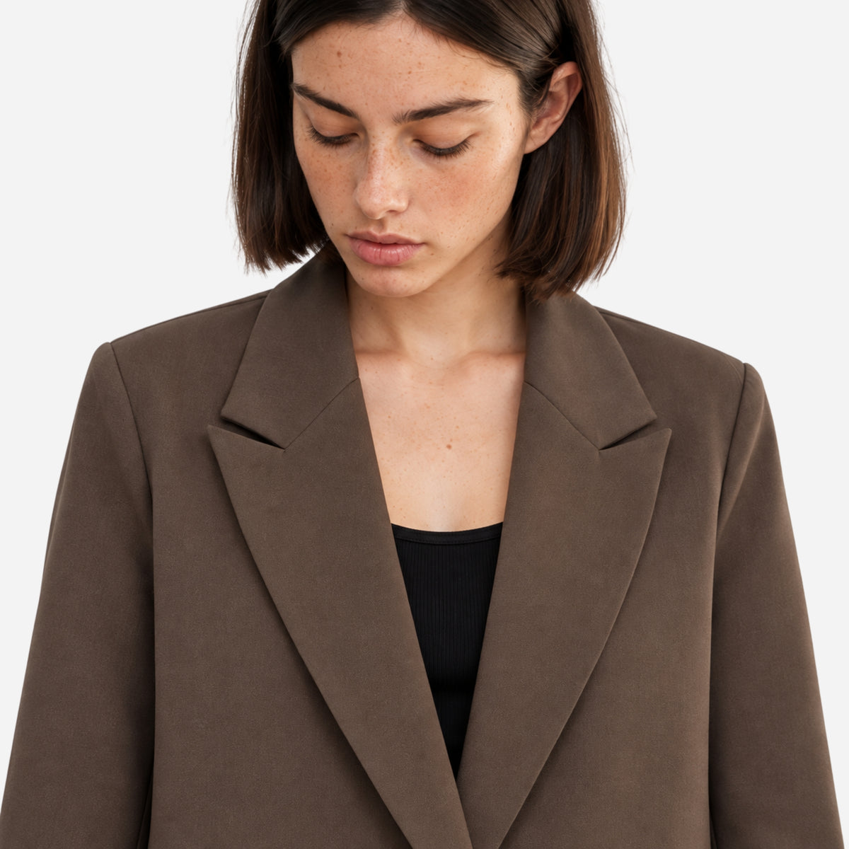 Women’s Double-Breasted Notch-Lapel Tailored Blazer-Fowsa