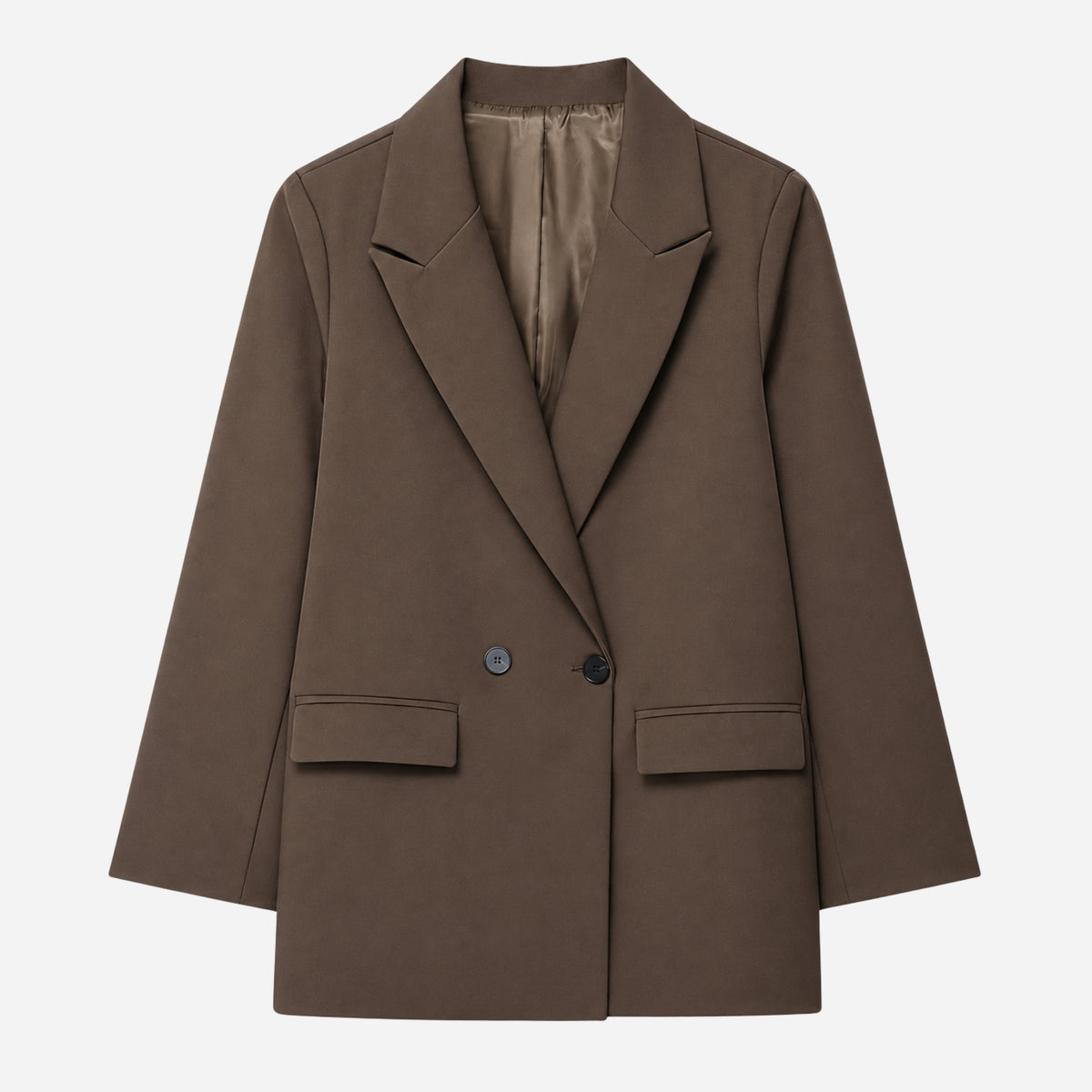 Women’s Double-Breasted Notch-Lapel Tailored Blazer-Fowsa