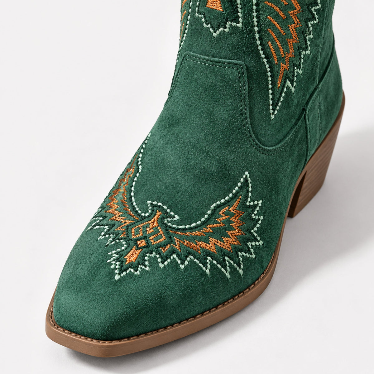 Women's Eagle Embroidered Western Cowboy Boots-Fowsa