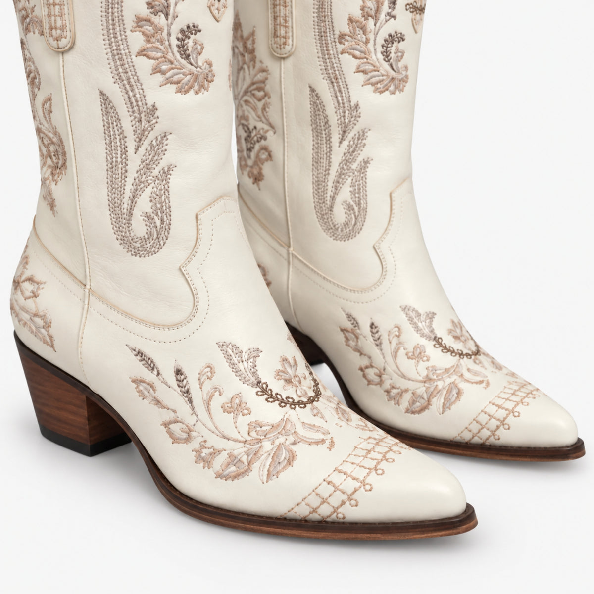 Women's Embroidered Western Cowboy Boots-Fowsa