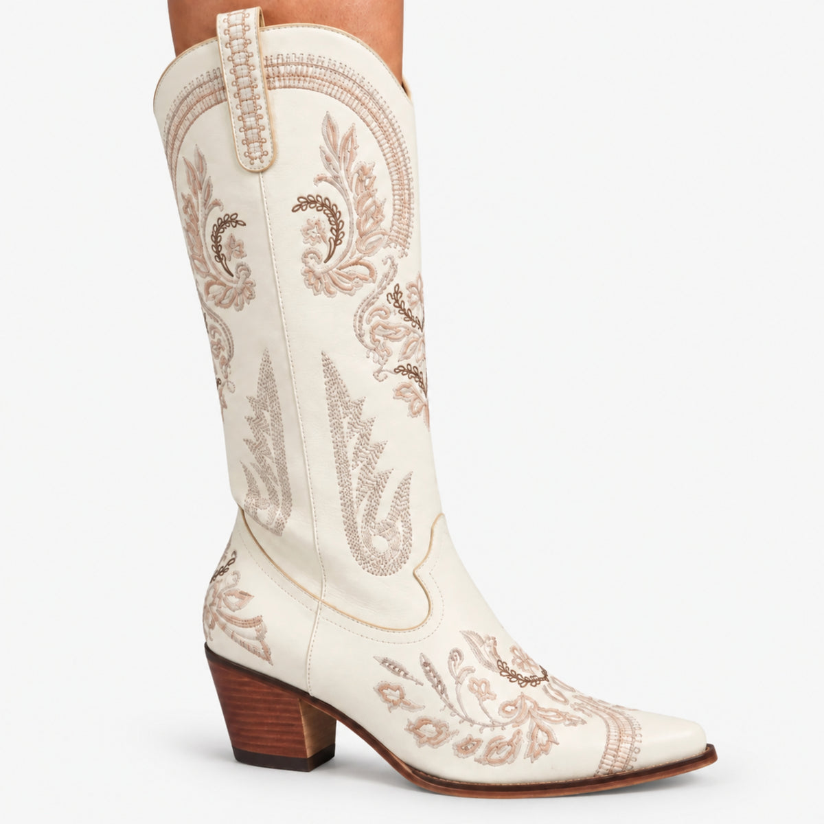 Women's Embroidered Western Cowboy Boots-Fowsa