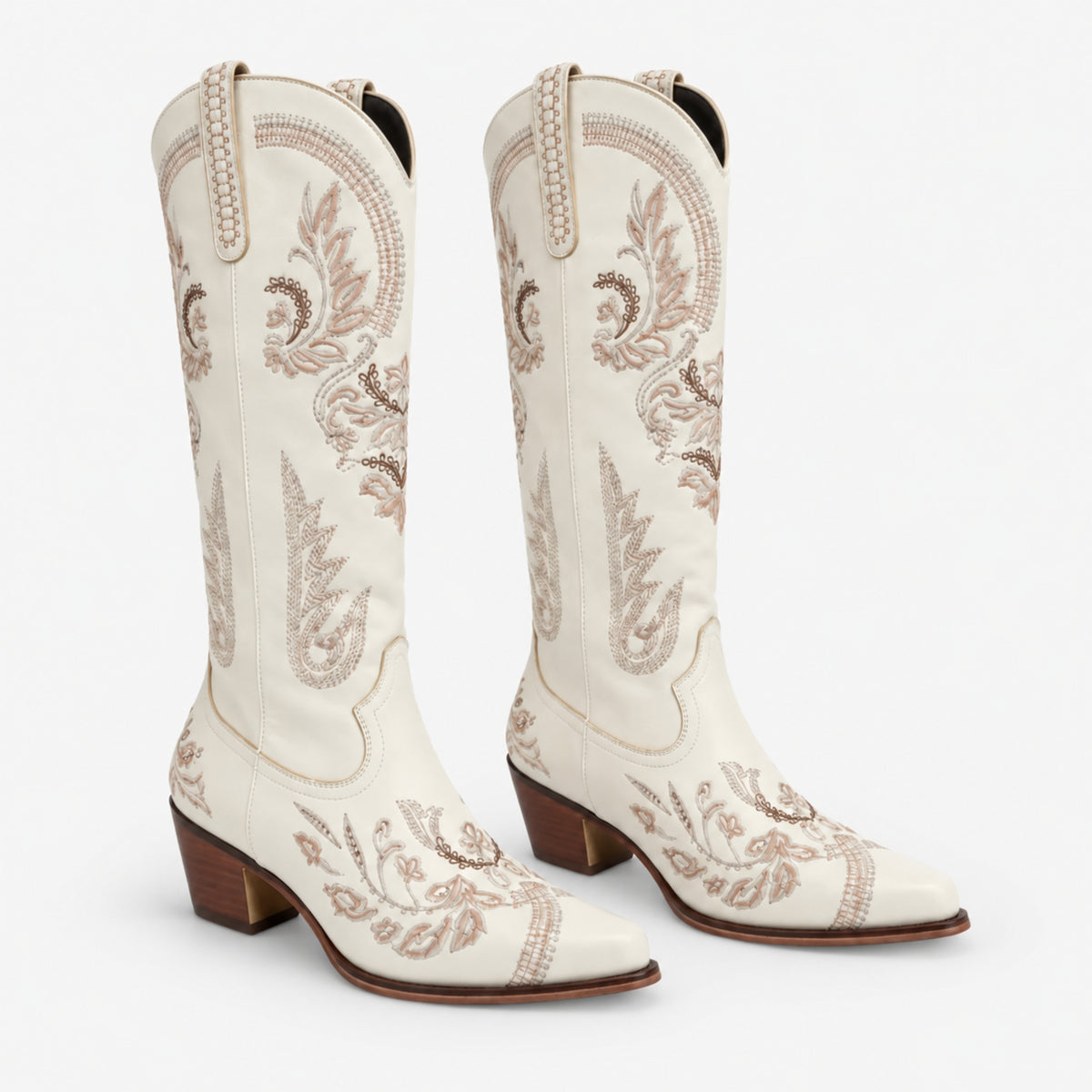Women's Embroidered Western Cowboy Boots-Fowsa